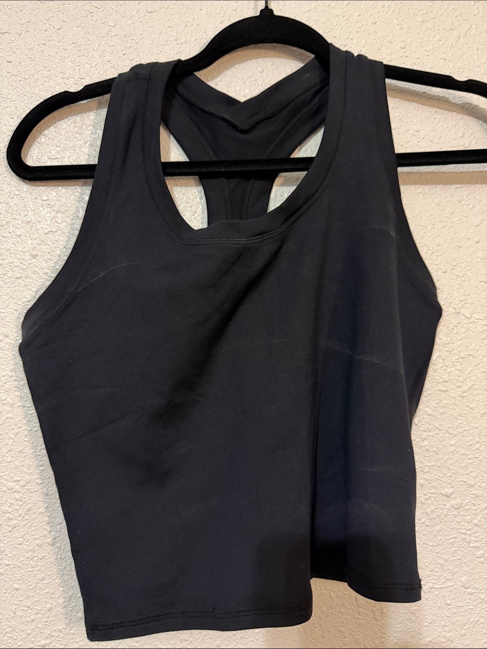 ZYIA Black Racerback Cropped Tank - Women's